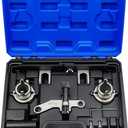 Camshaft Aligning Flywheel Locking Crankshaft Pulley Holding Tool Timing Tool kit compatible with GM Onix Tracker Chevrolet 1.0 12V 3 cylinders 1.2 12V Ecotec Engine replace CR490 with 22mm Socket