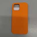 Vooii Compatible with iPhone 12 Case/iPhone 12 Pro Case, Liquid Silicone Upgrade [Soft Anti-Scratch Microfiber Lining] [Shockproof Drop Protection] Phone Case 6.1 inch - Bright Orange