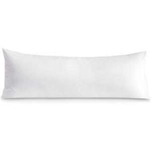 Leeden 100% Cotton Body Pillow Cover, 800 Thread Count 21x54 Soft Breathable Long Body Pillow Pillowcase, White