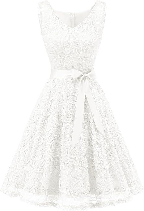 Dressystar Bridesmaid Dress Sleeveless Lace Dress Knee-Length Festive Cocktail Dress
 Xl