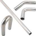 4 Inch DIY Custom Mandrel Exhaust Pipe Tube Pipe, 40 Inch Straight Pipe, 4''OD Straight & Mandrel Bend Pipe(45/90/180 Degree) Kits, T304 Stainless Steel, Universal Fitment - 4PCS