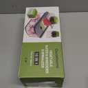 Ourokhome Mandolin Slicer with Handheld Spiralizer, Hand Safe Vegetable Shredder with 6 Mandoline Blades, Veggie Waffle Cutter for Potato, Carrot, Zucchini, Essential Kitchen Gadgets (10 in 1, Gray) (Green)