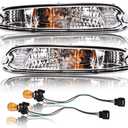 CNNELL Turn Signal Light Fit Mazda MX-5 Miata 1990-1997 | Front Bumper Halogen Signal Lights White