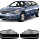 KYYET Gloss Black Side Mirror Cover Cap Fits For 2007 2008 2009 2010 2011 2012 Nissan Altima 2.5L Replace 96302-JB13E 96301-JB13E