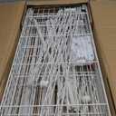 Ulif U13 Medium Over Washer and Dryer Storage Shelves, 6 Tiers Laundry Room Standing Shelf with 2 Hanger Rods, Space Saver Clothes Drying Rack, 57.8" W x 22" D x 77.4" H, White