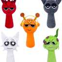 Sprunky Plush Toys Sprunky Game Plushies Sprunky Plushes Soft and Funs Stuffed Toys Dolls for Fans and Friends Birthday for Girls Boys (5PCS-A)