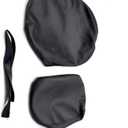 Leather Motorcycle Drive Seat Cover Rear Passenger Pad Cushion Cover Waterproof, 15x17 inches, 9x7 inches, 28 inches long
