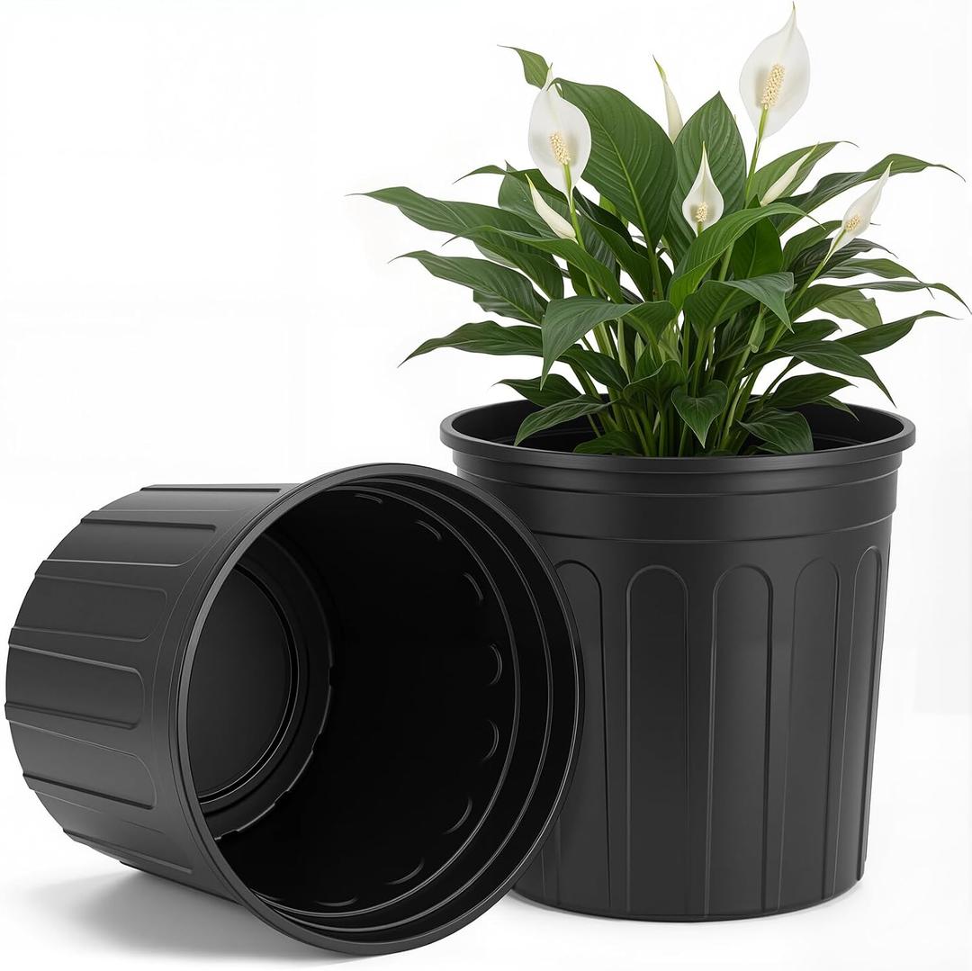 2 Pcs 9 Inch 2 Gallon Aquatic Plant Pots for Water Lily Plants, 8.86 x 8.46 inches