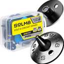 SOLM8 Metal Spikes for Golf and Cricket Shoe Spikes Replacement - 1/4 Inch 6mm Screw Type Metal Threading (Spanner Included)