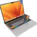 JCPal MacOS Shortcut Guide Keyboard Cover for Apple MacBook Pro 14 inch (M1-M5) and MacBook Pro 16 inch (M1-M4) and MacBook Air 13 inch and MacBook Air 15 inch (M2-M4) (US-Layout)