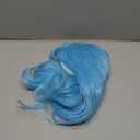 BERON Blue Wig Long Wavy Wig with Bangs Synthetic Wigs Long Sky Blue Wigs for Cosplay Costume Party with Hairnet