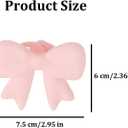 2 x 2 Pack Pink Bow Headphone Decorations, Adjustable Silicone Earphone Charms for Girls, Kawaii Headphone Accessories, Compatible with Most Headphones & Earphones