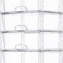 Clear Stackable Storage Drawers 4 Pack 5.7in Organizer Plastic Bins