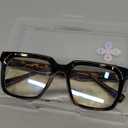 VISOONE Enhanced Version Rectangle Chic Preppy Look Blue Light Blocking Glasses for Women Men RIVER-LIGHTER (Black)