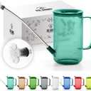 Small Watering Can Indoor Plants with Long Spout (1L, Emerald)