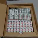 SEAMEW Professional Traditional Chinese Mahjong Set 中式麻將 - 30mm 146 Tiles Green & White Melamine with Dice Storage Case Pink