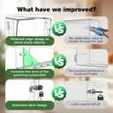 AUURIO Upgraded Thermostat Lock Box with Key, Large Space Thermostat Cover Seamless Anastomosis, Clear Decorative AC Lock Box Cover on Wall Fits Thermostats 4.8" H x 6" W or Smaller