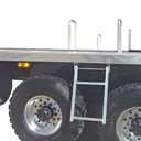 Buyers Products RS2SS Stainless Steel 2 Rung Retractable Truck Step, 17.38 x 30.25 Inch, Non Slip Treads, 14 Inch Bolt Center, 400 lb Capacity, Finish, Folds Away, Durable for Trucks & Trailers