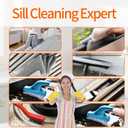 13Pcs Crevice Cleaning Brush Set, Window Groove Cleaning Brush Kit Hard Bristle for Sliding Door, Sill, Tile Lines, Shutter, Corner, Grout, Sink