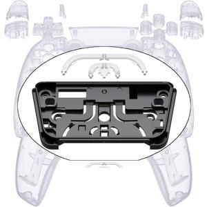 eXtremeRate Replacement Full Set Shell with Buttons Touchpad Cover, Custom Clear Decorative Trim Shell Front Back Plates Compatible with p 5 Controller BDM-030 BDM-040 BDM-050 Models