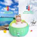 | Inflatable Baby Bathtub,Newborn Bathtub Seat for Infant,Non-Slip Baby Pool for Sitting up,Foldable Toddler Tub Shower,Portable Travel Bath for Kids 0-6 Year (Multi, Animal Print)