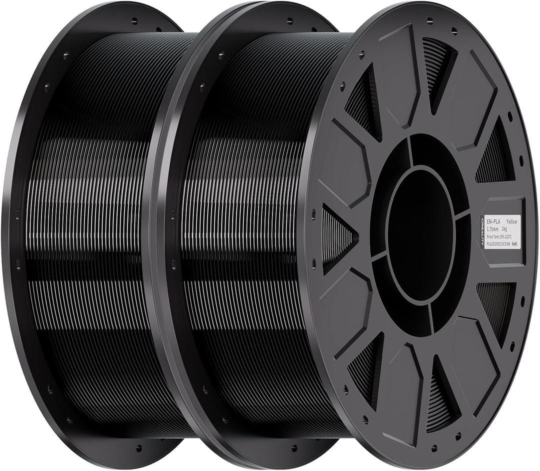 Creality Ender PETG 3D Printer Filament 1.75mm 1KG (2.2lbs), High Precision, Strong Toughness, Odorless, Better Flow, Moistureproof 3D Printing Ender PETG Filament, Black & Black