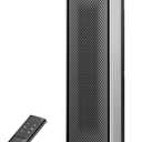 Dreo Space Heater Indoor, 25" 11.5ft/s Fast Portable Room Heater with Remote and Thermostat, 3 Modes, Overheating & Tip-Over Protection, Electric Heaters for Indoor Use Large Room, Bedroom, Silver