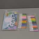 Tenceur 58 Pcs Kids' Sand Art Kits Color Craft Sand Art Pictures Peel and Stick 12 Color Kit Painting Board Painting Tray Brush Bottles for Kids DIY Crafts Gifts (Underwater World and Animal World)