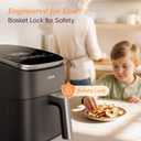 Cosori 9-in-1 TurboBlaze Air Fryer 6 Qt, PFAS-Free Ceramic Coating, 90450F, Precise Heating for Even Results, Air Fry, Roast, Bake, Broil, Dry, Frozen, Proof, Reheat, Keep Warm, 120V, Dark Gray