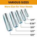 20 PCs Drop-in Anchors 3/8”-16 Zinc-Plated for Concrete, Secure Mounting, Industrial-Strength, Easy Installation - Perfect for Home, Construction, and Outdoor Applications