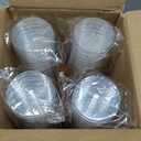 Datyiiha 100 Pieces Monogrammed Plastic Cups Gold Foil Letter M Disposable Cups 12 oz Clear Initial Party Cups for Wedding Birthday Baby Shower Personalized Party Drinkware