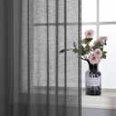 Dark Gray Sheer Curtain 84 Inches Long for Living Room 1 Panel  Curtain for Living Room,Charcoal Grey  72x84