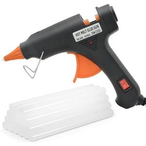 Hot Glue Guns with 40pcs Glue Sticks, Mini Hot Melt Glue Gun Kit for Crafts, Glue Gun for School DIY Arts, Sealing, Home Repairs, Black