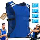Cooling Vest for Men & Women - Adjustable Lightweight Ice Vest, S-XXL, Includes 8 Ice Packs, Ideal for Motorcycle, MS, Mascots & Outdoor Stay Cool Activities
