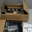 monTEK Monitor Mount and Laptop Stand for Desk, Adjustable Height Monitor Arm Fit up to 32 inch Screen and 17 inch Laptop, Hold up to 22lbs Weight, C-Clamp and Grommet