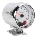 Tachometer 12V for 4/6/8 Cylinder Gasoline Vehicles, 0-8000 RPM, 3.75in, 7 Color Background Lights, Chrome Bracket, White Face