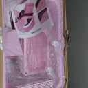 RIZZARI Stainless Steel Litter Box: Large Pink Leakproof Open Tray with Wipe-Clean Design - Odor Control - Teflon Non-Stick - with Deodorizer - 2 Pack - for Cats Up to 20 lbs - in Bathroom Restroom