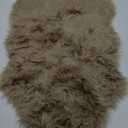 Ashler Faux Fur Rug, Beige Area Rugs, Fluffy Sheepskin Fur Rug, Fuzzy Ultra Soft 2 x 3 Ft Rugs, Machine Washable Shag Rug, Nursery Throw Rugs for Bed, Living, Kids Room