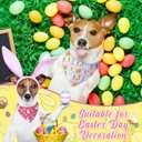 Abbylike 100 Pcs Easter Dog Bandanas Bulk Bunny Egg Carrot Bandanas for Dogs Triangle Kerchief Bibs Scarf Set for Pet Costume Easter Photo Props Accessories Pet Shops, 25 Styles (25.6 x 17.7 x 17.7)