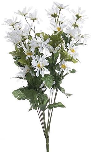 Factory Direct Craft White Artificial Daisy Bush - Bouquet of Daisies Silk Flowers for Spring and Summer Flower Arrangements Home Decor, Party, Wedding, and Special Event Decorations
4 Pack