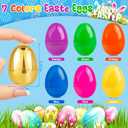 200 PCS 3 Inch Large Plastic Easter Eggs Bulk Include Surprise Golden Eggs, Colorful Fillable Empty Eggs for Easter Basket Stuffers Fillers Easter Hunt Filling Party Favors Classroom Prize Supplies