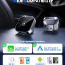 Teeran 2 in 1 Wireless CarPlay and Android Auto Adapter, Easy Setup Plug and Play, Fast Seamless Use Supports 1000+ Cars with Built-in Wired Car Play/Android Auto Compact Sleek Design Car Adapter