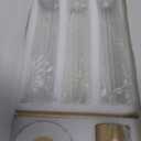 Hewory Gold Hurricane Candle Holders: Brass Candlestick Holders Set of 3 Tall Taper Candle Holders for Candlesticks Candle Sticks Holder Decor for Table Centerpiece Wedding Party Christmas Decorations