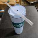 REDUCE Halo 24 oz Stainless Steel Vacuum Insulated Tumbler - Spill Proof Travel Mug with Flip Handle Lid - Keeps Drinks Cold for 32 Hrs - Dishwasher Safe - Cupholder Friendly - Blue Quartz