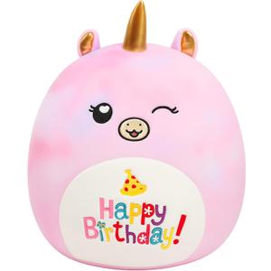 12 Birthday Unicorn Happy Birthday Plush Pillow Soft Stuffed Animal Cute Unicorn Plush Toy Gifts for Kids