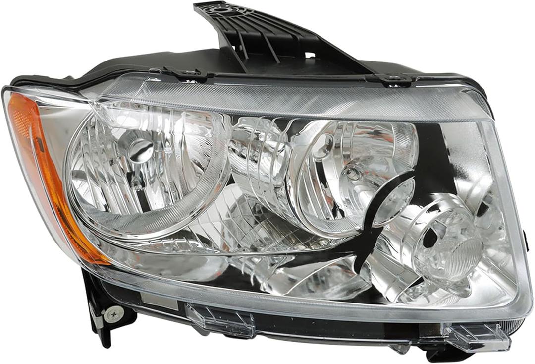 munirater RH&LH Headlights for Grand Cherokee 2011-2013 / Compass 2011-2017 Halogen Headlamp Assembly Driver and Passenger Side
