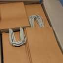 qiqee 100PCS Gift Bag with Handles Bulk Kraft Orange Paper Bags Assorted Sizes (33-Large, 33-Medium, 34-Small)