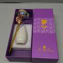 Tmacker Valentines Galentines Day Gifts for Her Mom Wife Girlfriend Artificial Rose Flowers with Vase Mothers Day Birthday Gifts for Women Grandma Sister Anniversary Thanksgiving Wedding Christmas (Colorful)