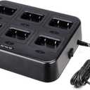 Retevis RT68 NR10 Six-Way Charger, Multi Unit Rapid Charger for Retevis RT68 RT68H NR10 Walkie Talkie and Battery (1 Pack)