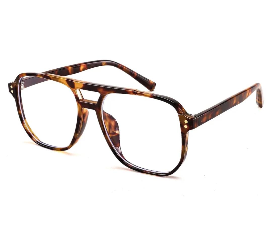 livho Vintage Aviator Blue Light Blocking Glasses, Fashion Oversized Frames with UV Protection Coating, Unisex Design